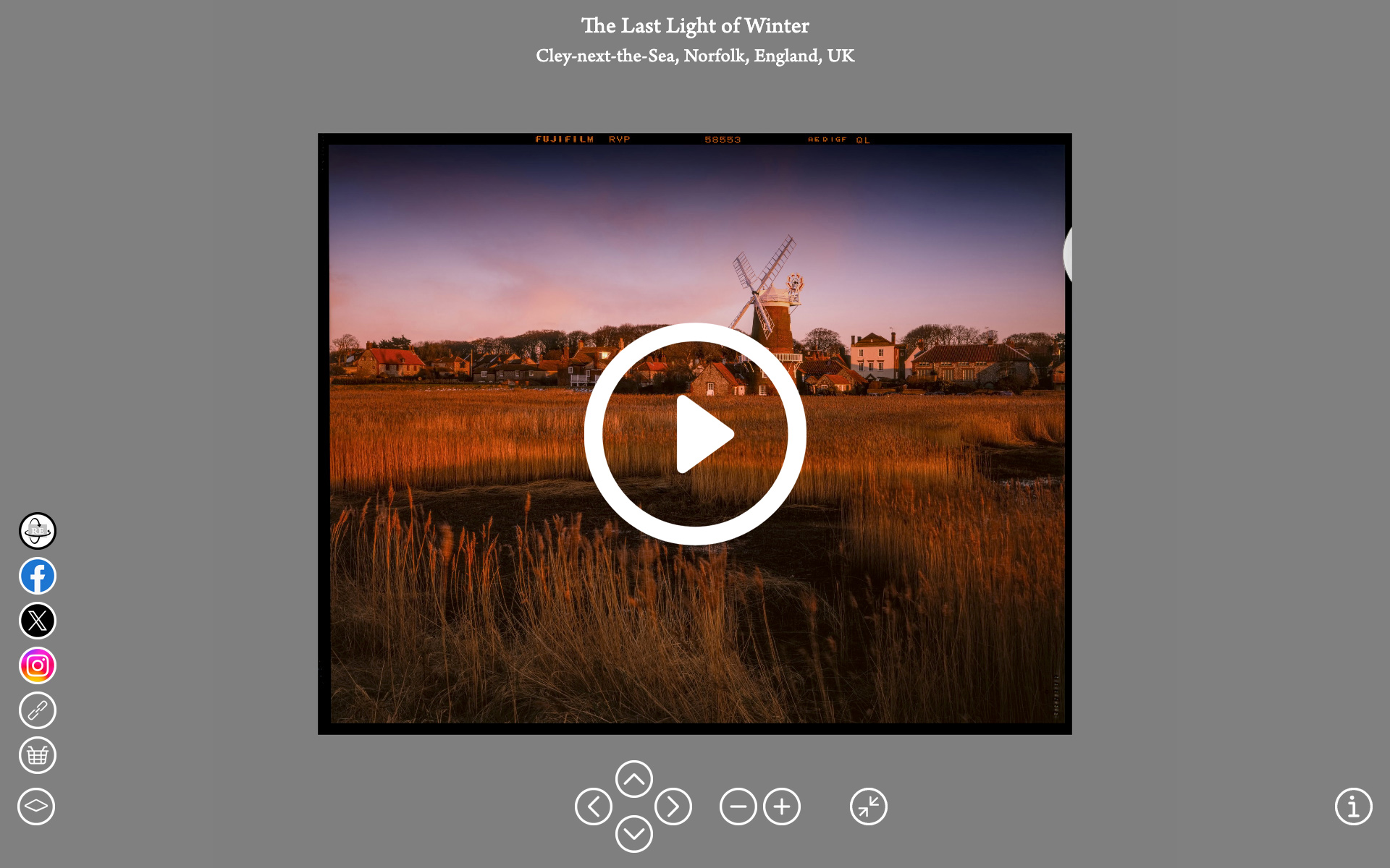 Interactive high-resolution zoomable image. Screenshot of interactive large format zoomable landscape photograph. © Rod Edwards 2026.
